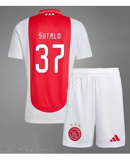 Günstige Ajax Josip Sutalo #37 Heimtrikotsatz Kinder 2024-25 Kurzarm (+ Kurze Hosen)